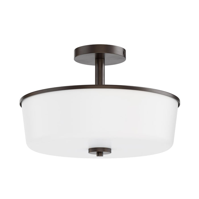 Maxim Lighting Fuller 3Lt 10" Flush Mount, Oil Rubbed Bronze/White - 5695WTOI