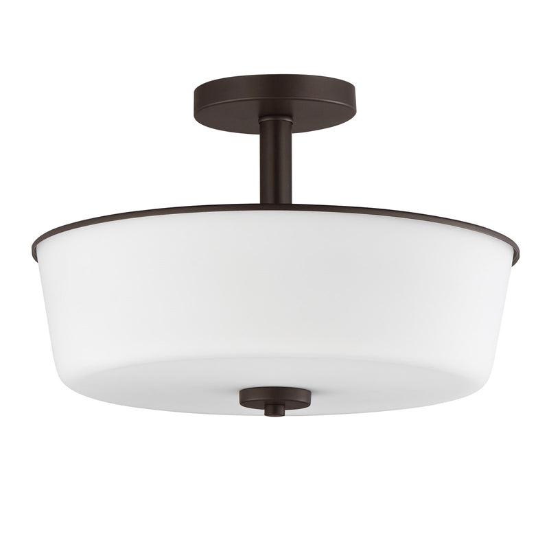 Maxim Lighting Fuller 3Lt 10" Flush Mount, Oil Rubbed Bronze/White