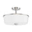 Maxim Lighting Fuller 3 Light 10" Flush Mount, Satin Nickel/White - 5695WTSN