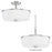 Maxim Lighting Fuller 3 Light 10" Flush Mount, Satin Nickel/White