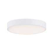 Maxim Lighting Trim 5in 1-Light LED Surface Mount | Modern White Steel and PC | Bathroom & Utility | 5.25 x 5.25 x 0.9 in | Model 57440WTWT