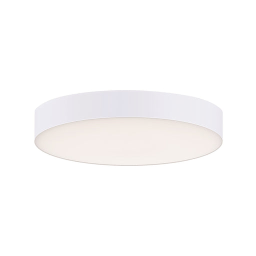 Maxim Lighting Trim 5in 1-Light LED Surface Mount | Modern White Steel and PC | Bathroom & Utility | 5.25 x 5.25 x 0.9 in | Model 57440WTWT