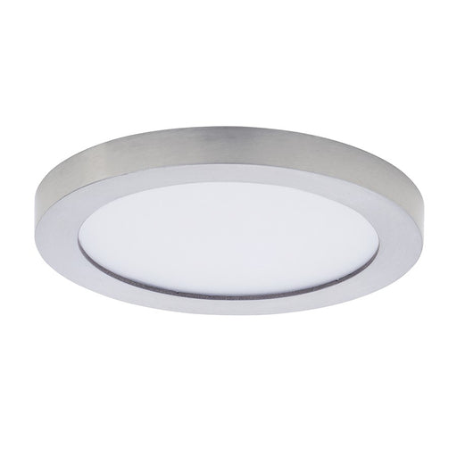 Maxim Lighting Chip 5" 12W RD LED Flush Mount, Satin Nickel/White - 57590WTSN