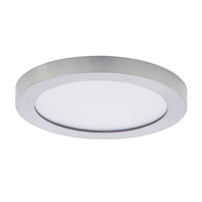 Maxim Lighting Chip 5" 12W RD LED Flush Mount, Satin Nickel/White - 57590WTSN