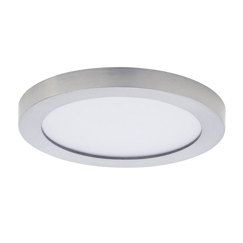 Maxim Lighting Chip 5" 12W RD LED Flush Mount, Satin Nickel/White