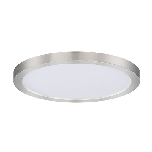 Maxim Lighting Chip 9" 18W RD LED Flush Mount 3000K, Nickel/White - 57594WTSN
