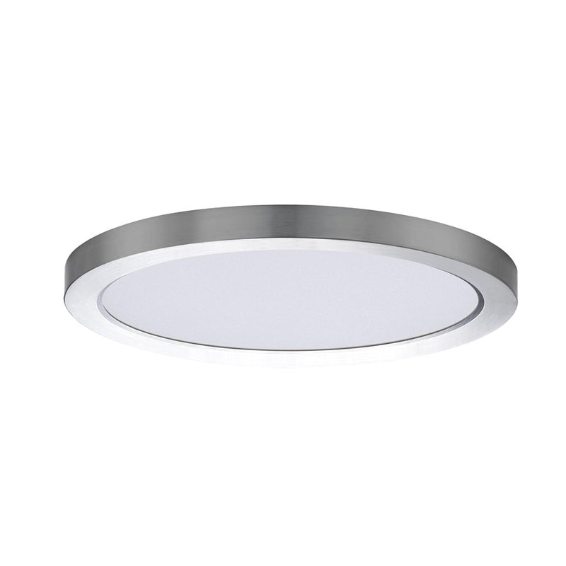 Maxim Lighting Chip 11" 26W RD LED Flush Mount 3000K, Nickel/White