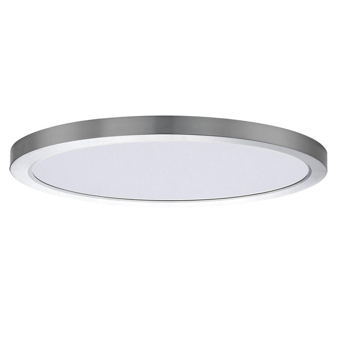Maxim Lighting Chip 1 Light 0.75" Flush Mount, White/Nickel - 57598WTSN