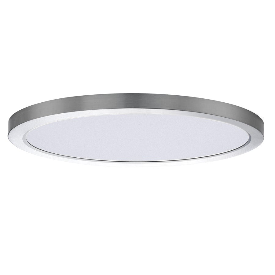 Maxim Lighting Chip 1 Light 0.75" Flush Mount, White/Nickel - 57598WTSN
