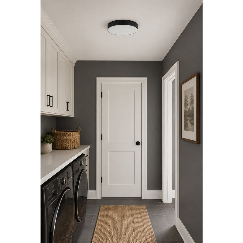 Maxim Lighting Trim 5" 12.5W LED 1-Light Flush Mount, Black