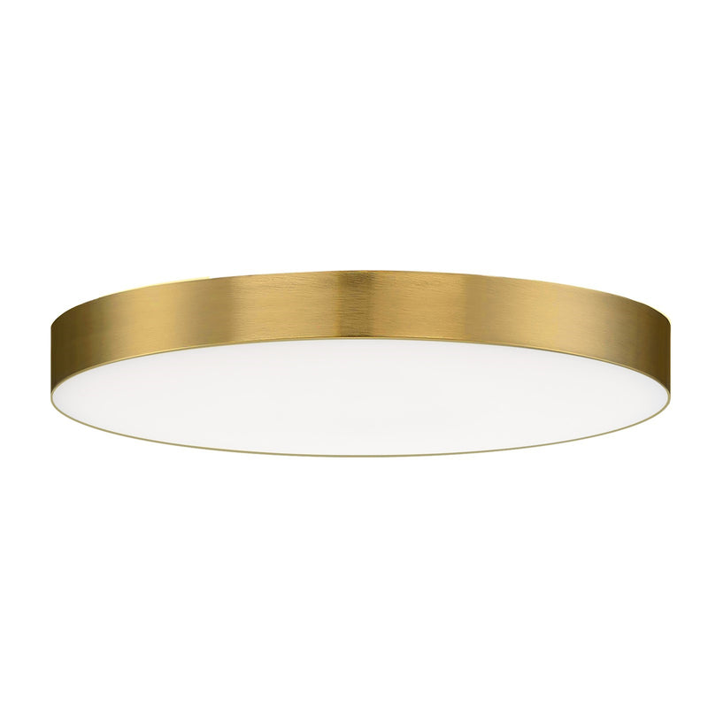 Maxim Lighting Trim 1 Light 7" Flush Mount, Satin Brass/White