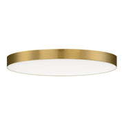 Maxim Lighting Trim 1 Light 9" Flush Mount, Satin Brass/White - 57663WTSBR