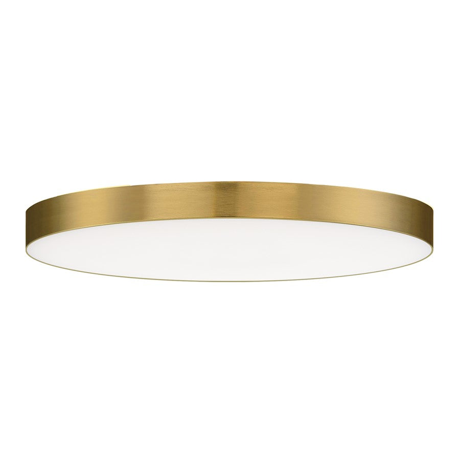 Maxim Lighting Trim 1 Light 9" Flush Mount, Satin Brass/White - 57663WTSBR
