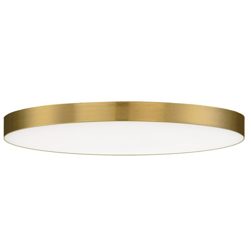 Maxim Lighting Trim 1 Light 11" Flush Mount, Satin Brass/White - 57664WTSBR