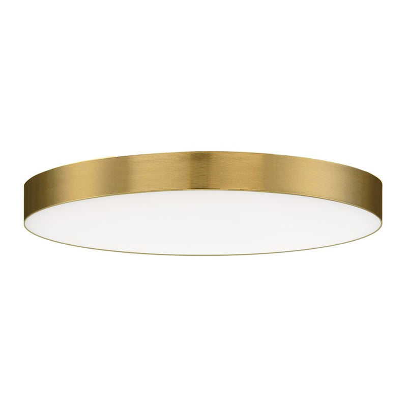 Maxim Lighting Trim 1 Light 1.5" Flush Mount, Satin Brass/White - 57670WTSBR