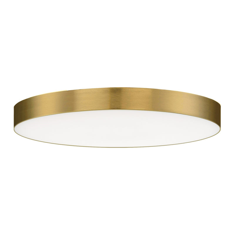 Maxim Lighting Trim 1 Light 1.5" Flush Mount, Satin Brass/White