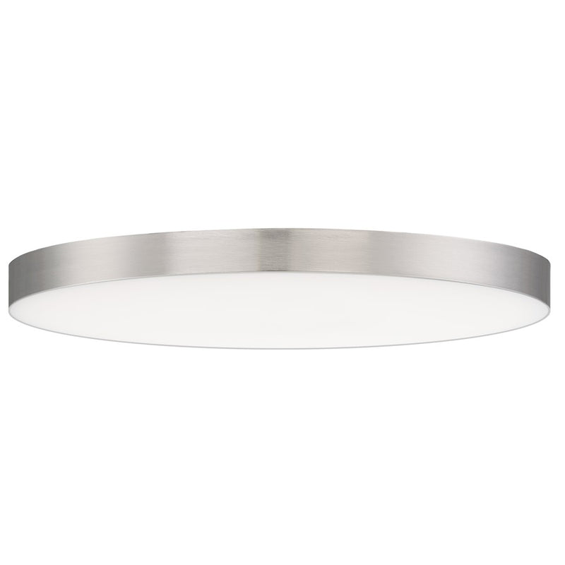 Maxim Lighting Trim 16" Round LED Flush Mount 3000K, Nickel/White