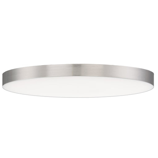 Maxim Lighting Trim 16" Round LED Flush Mount 3000K, Nickel/White
