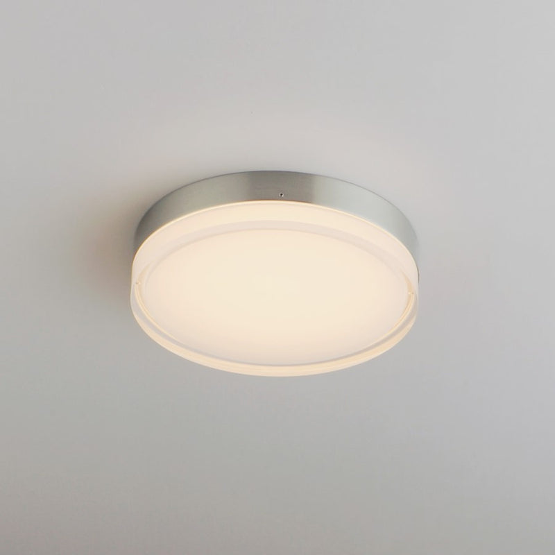 Maxim Lighting Illuminaire II 7"Round 15W LED Flush, Nickel