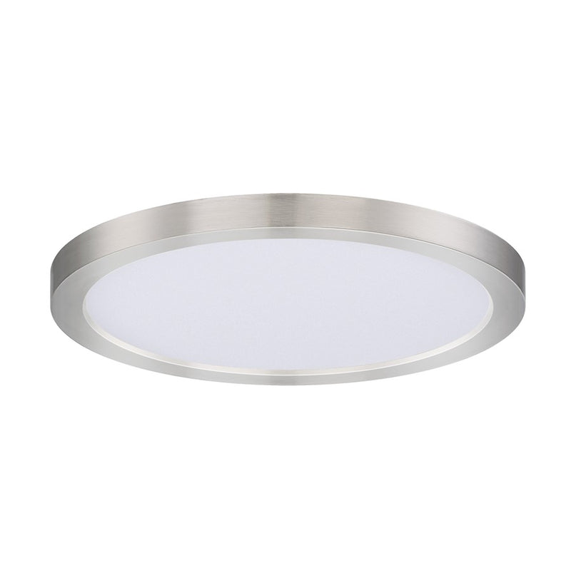 Maxim Lighting Chip 9" 18W Round LED Flush Mount, Satin Nickel/White