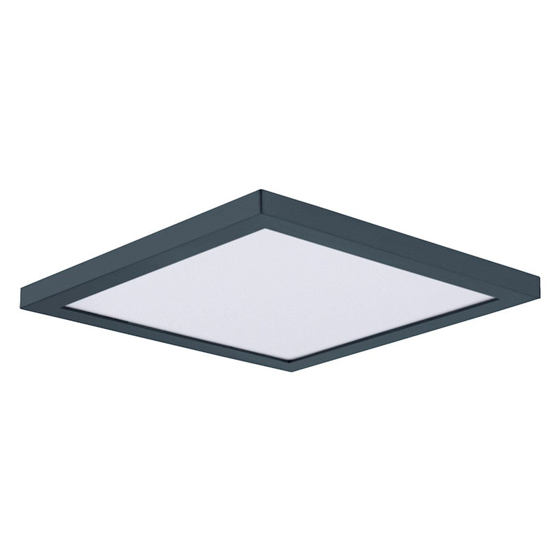 Maxim Lighting Chip 6.5" 15W Square LED Flush Mount, Black/White