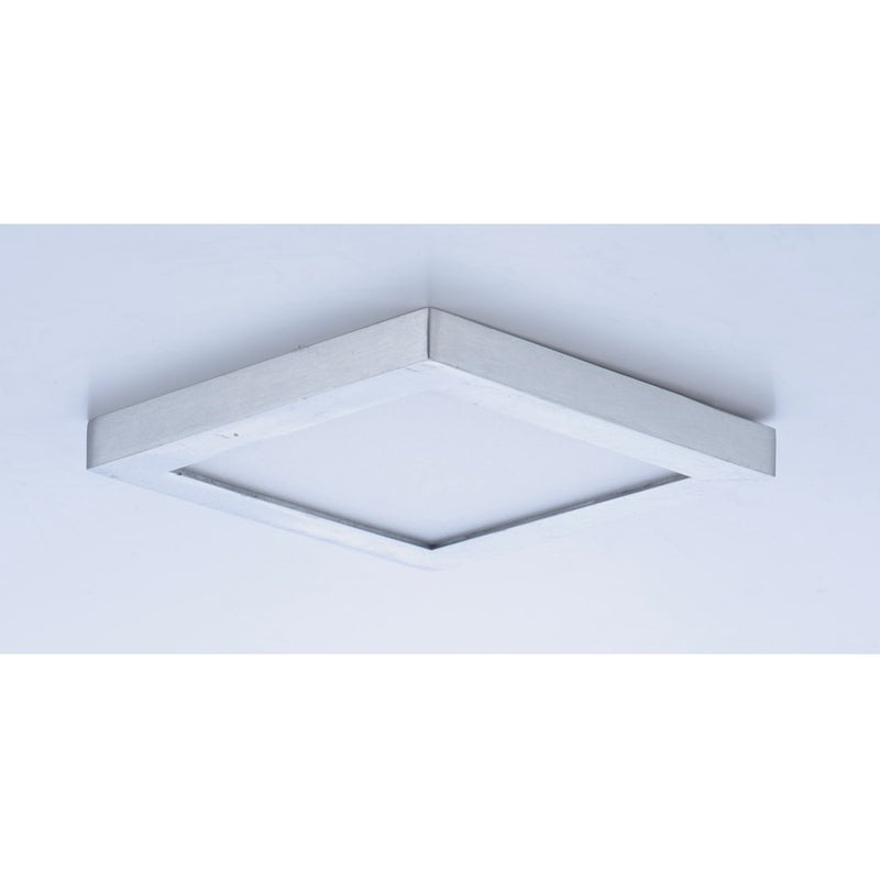 Maxim Lighting 4.5' Wafer LED Flush Mount, Satin Nickel/White