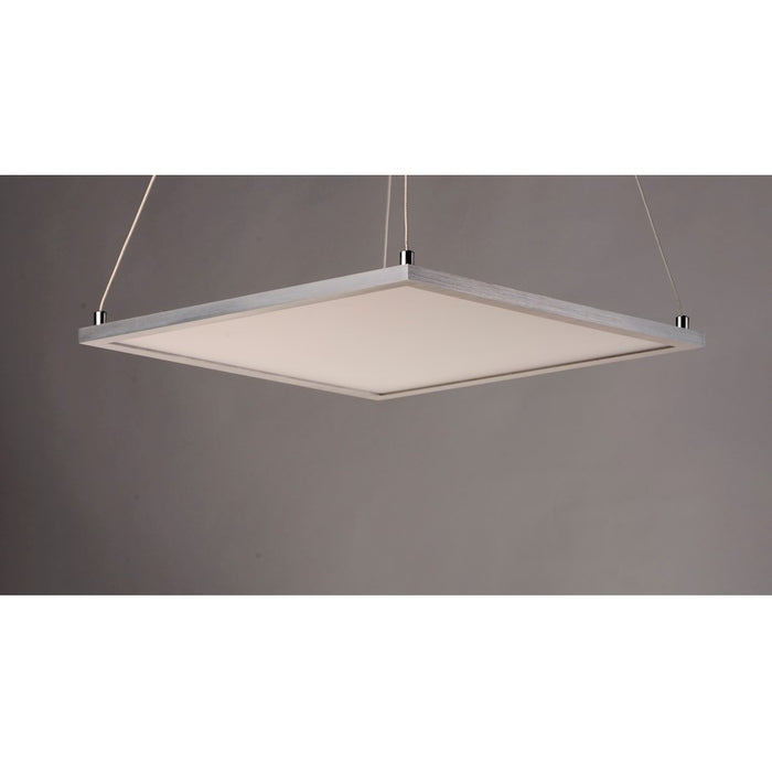 Maxim Lighting Wafer LED 1-Light 15" Square Pendant 3000K, Nickel