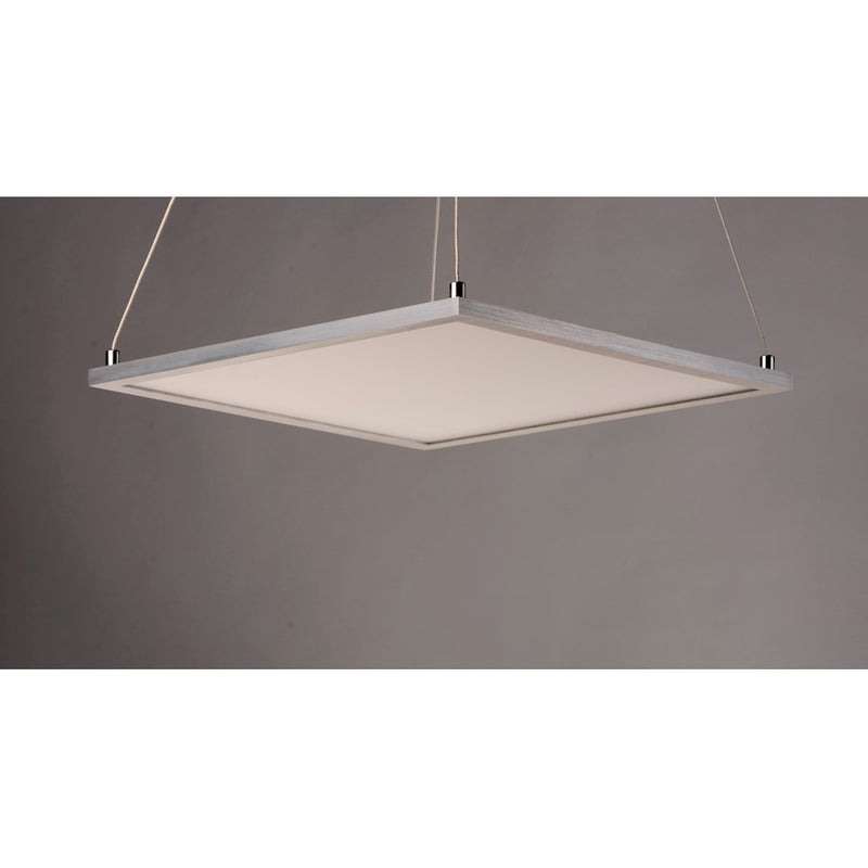 Maxim Lighting Wafer LED 1-Light 15" Square Pendant 3000K, Nickel