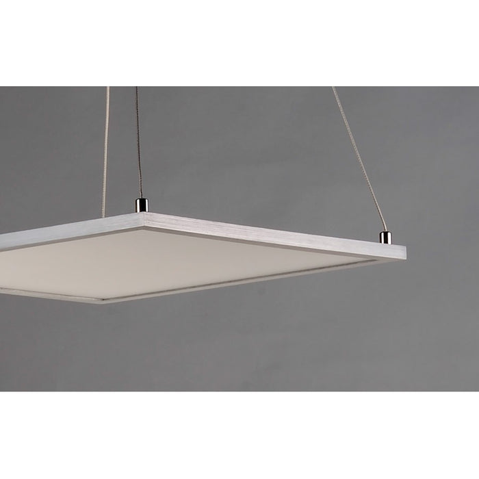 Maxim Lighting Wafer LED 1-Light 15" Square Pendant 3000K, Nickel