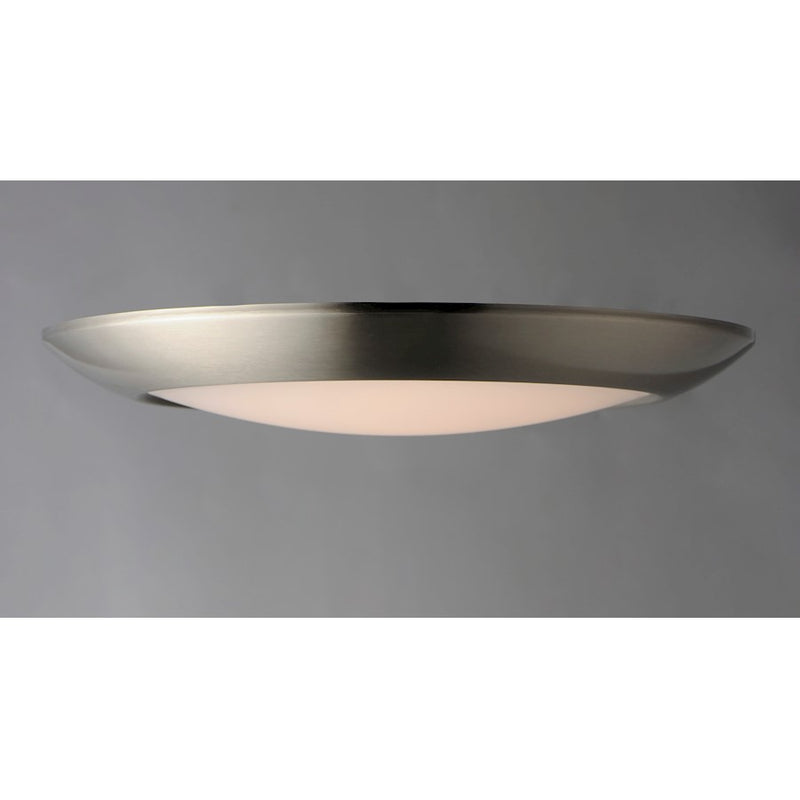Maxim Lighting Diverse Direct LED 1-Light 9" Flush Mount 3000K Non-T24 in Satin Nickel