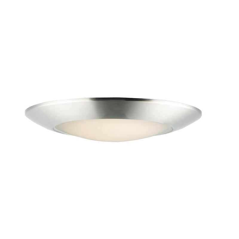 Maxim Lighting Diverse Direct LED 1-Light 11" Flush Mount 3000K Non-T24 in Satin Nickel