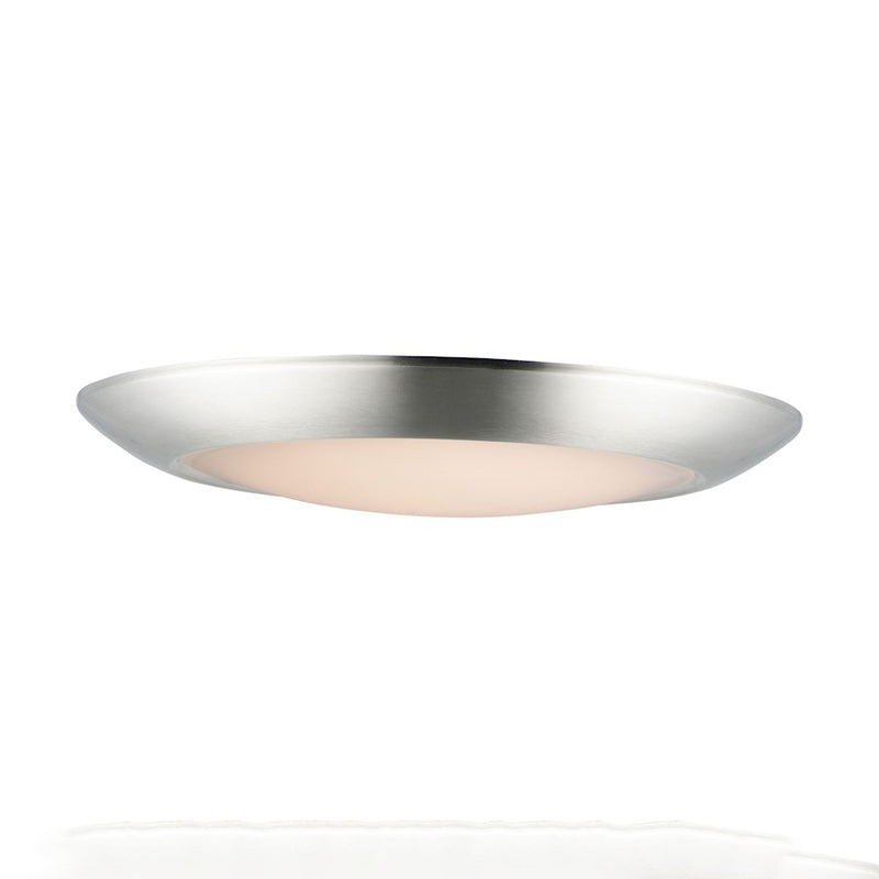 Maxim Lighting Diverse 1 Light 13" LED Flush 3000K, Nickel/White