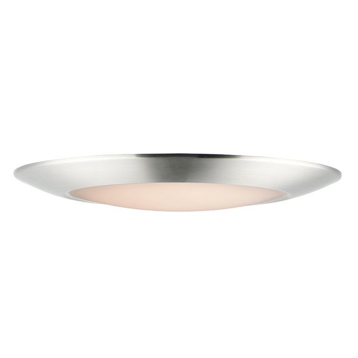 Maxim Lighting Diverse 1Lt 13" LED Flush Mount/5CCT, Nickel/White - 57935WTSN