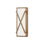 Maxim Lighting Dexter 1Lt 14" Wall Sconce, Natural Aged Brass/White - 57941WTNAB