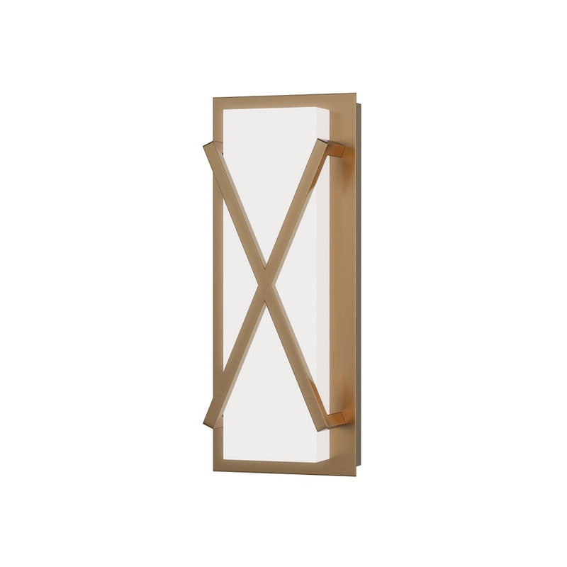 Maxim Lighting Dexter 1Lt 14" Wall Sconce, Natural Aged Brass/White - 57941WTNAB