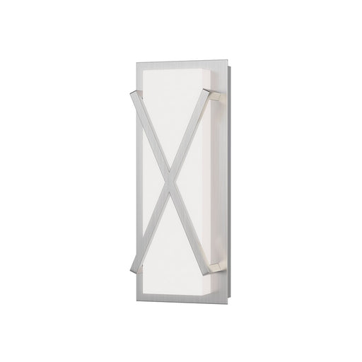 Maxim Lighting Dexter 1 Light 14" Wall Sconce, Satin Nickel/White - 57941WTSN