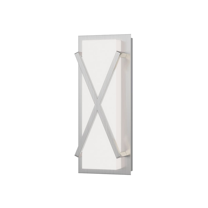 Maxim Lighting Dexter 1 Light 14" Wall Sconce, Satin Nickel/White - 57941WTSN
