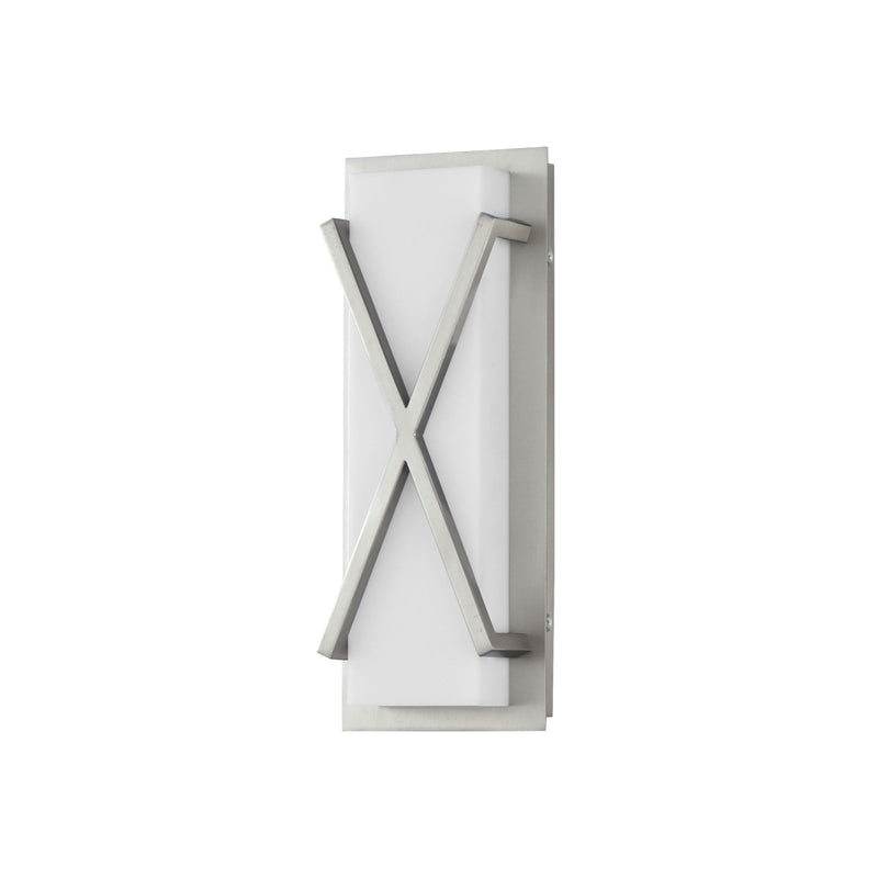 Maxim Lighting Dexter 1 Light 14" Wall Sconce, Satin Nickel/White