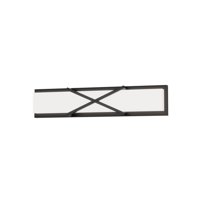 Maxim Lighting Dexter 1 Light 24" Wall Sconce, Black/White - 57942WTBK