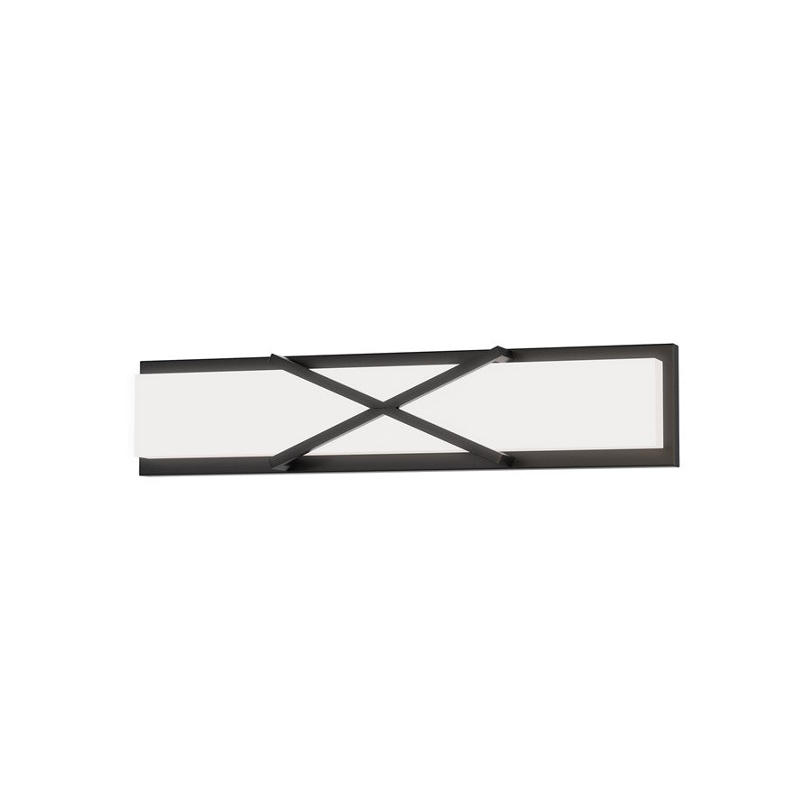 Maxim Lighting Dexter 1 Light 24" Wall Sconce, Black/White - 57942WTBK