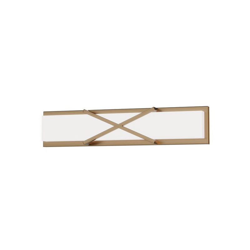 Maxim Lighting Dexter 1Lt 24" Wall Sconce, Natural Aged Brass/White - 57942WTNAB