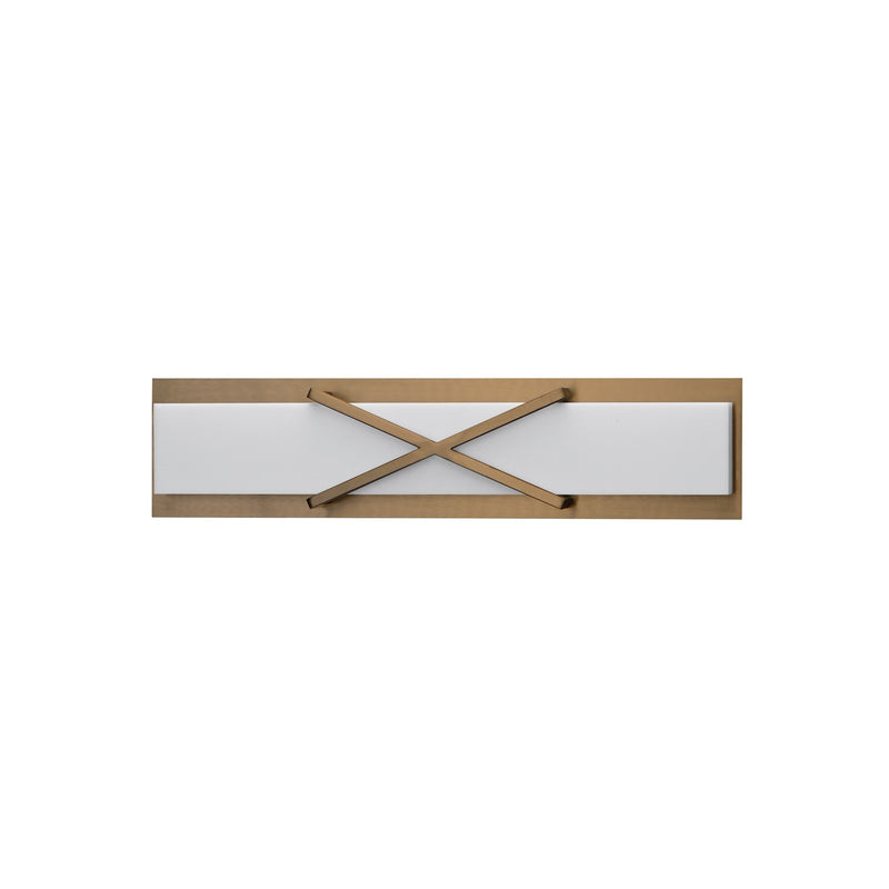 Maxim Lighting Dexter 1Lt 24" Wall Sconce, Natural Aged Brass/White
