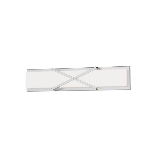 Maxim Lighting Dexter 1 Light 24" Wall Sconce, Satin Nickel/White - 57942WTSN