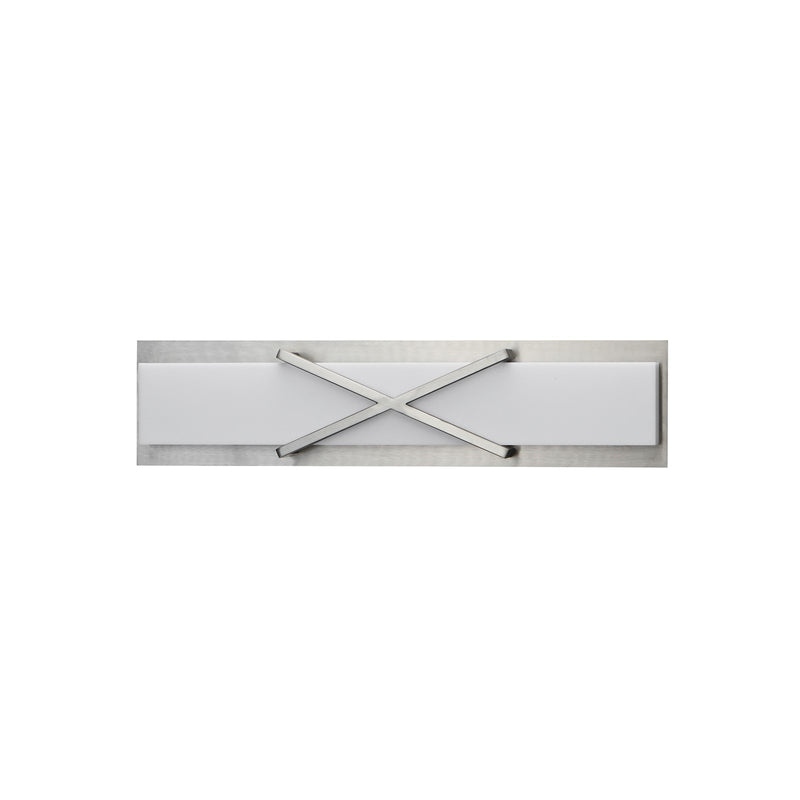 Maxim Lighting Dexter 1 Light 24" Wall Sconce, Satin Nickel/White