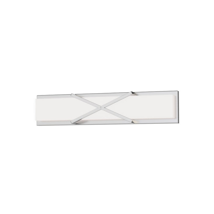 Maxim Lighting Dexter 1 Light 24" Wall Sconce, Satin Nickel/White - 57942WTSN