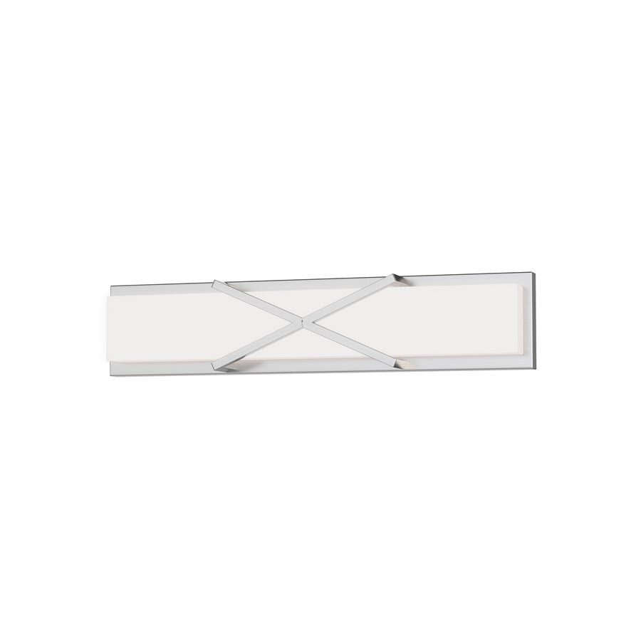Maxim Lighting Dexter 1 Light 24" Wall Sconce, Satin Nickel/White - 57942WTSN