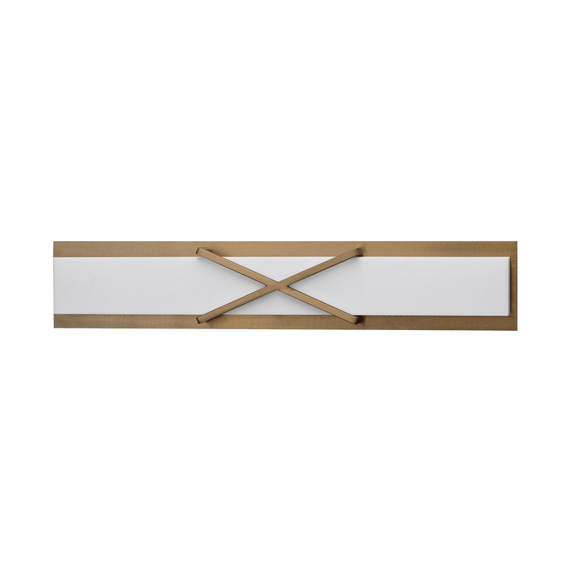 Maxim Lighting Dexter 1Lt 30" Wall Sconce, Natural Aged Brass/White