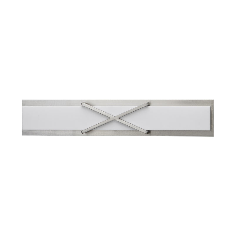 Maxim Lighting Dexter 1 Light 30" Wall Sconce, Satin Nickel/White