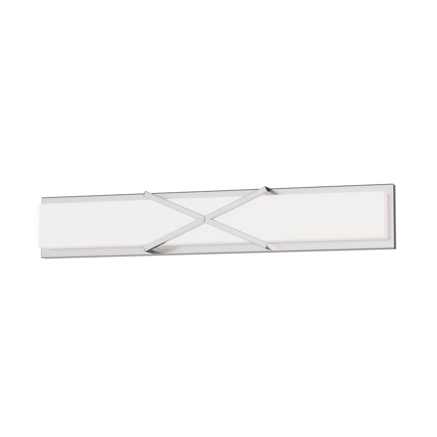 Maxim Lighting Dexter 1 Light 30" Wall Sconce, Satin Nickel/White - 57943WTSN