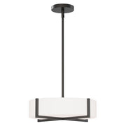 Maxim Lighting Dexter 1 Light 5" Single Pendant, Black/White - 57945WTBK